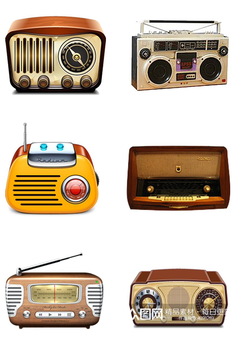 古典收音机录音机留声机素材