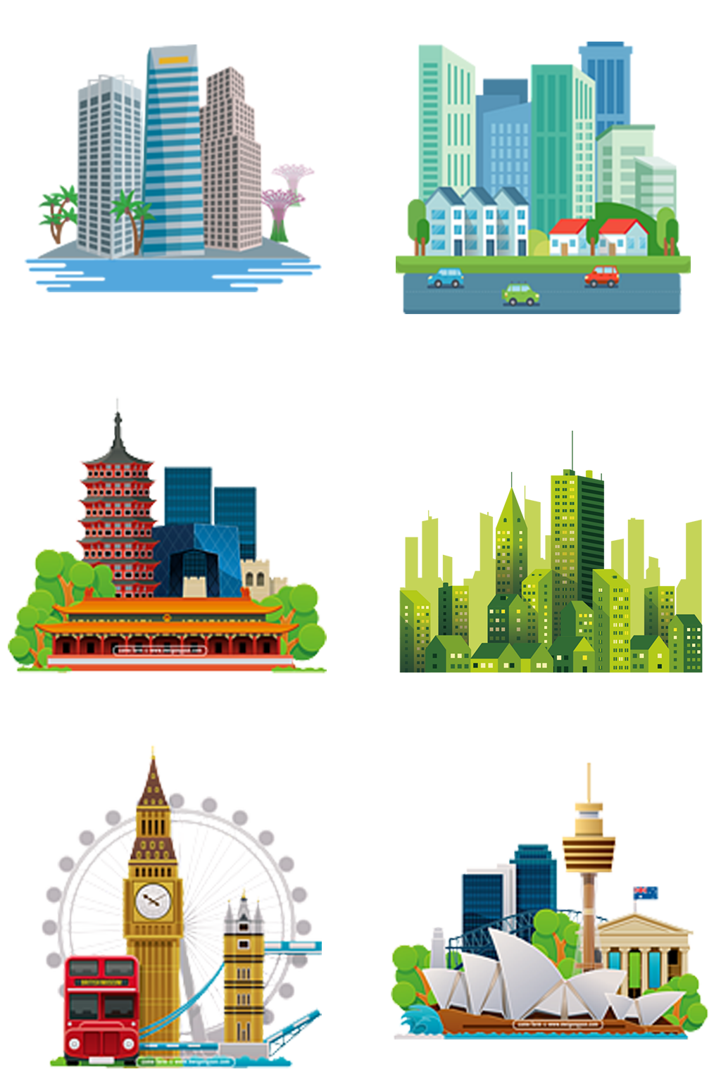 城市插画未来城市