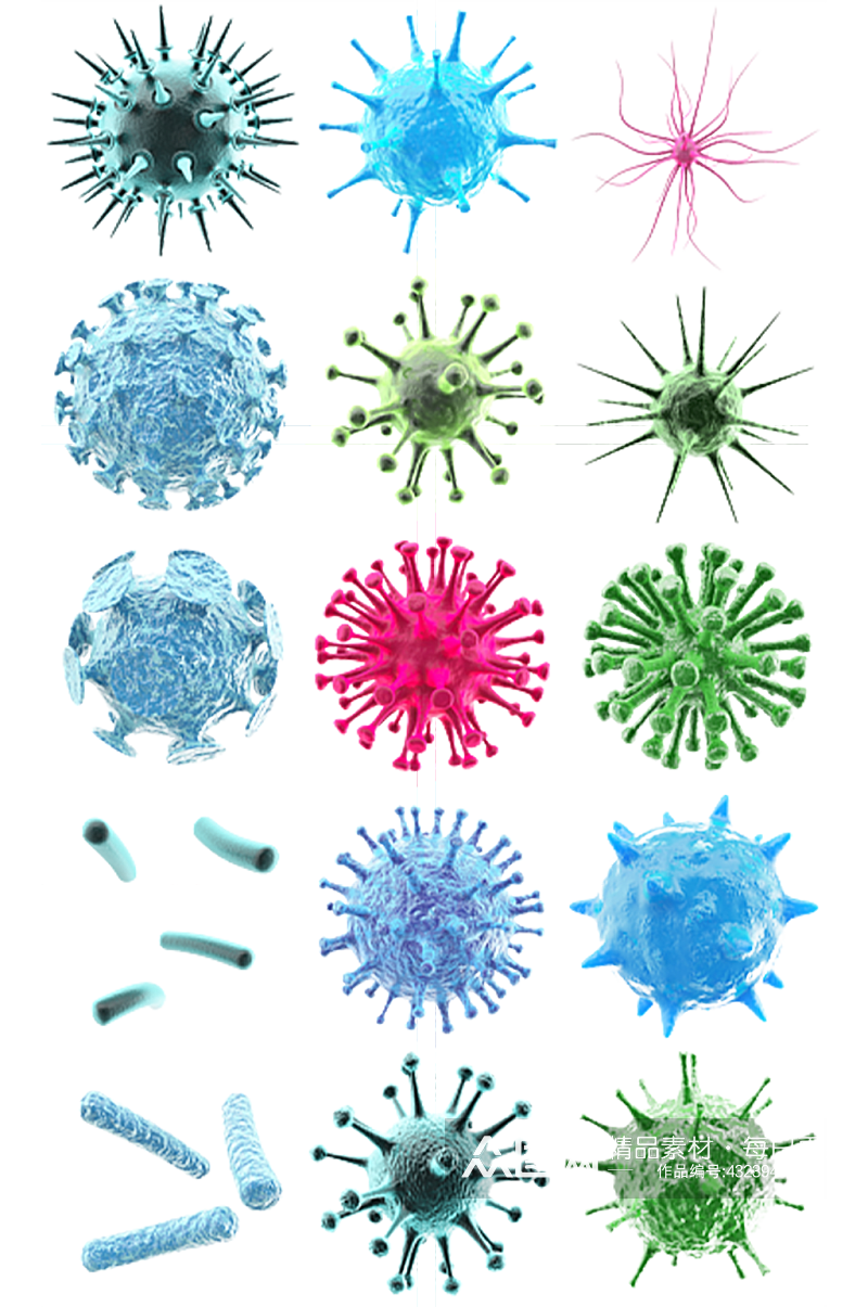 疫情细菌生物研究素材