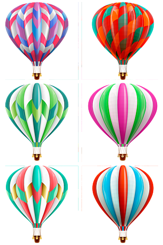 彩色氢气球装饰素材