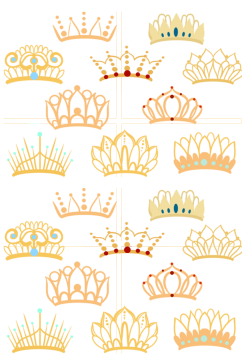 线条皇冠装饰金属