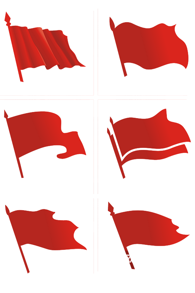 红旗国潮中式国旗素材
