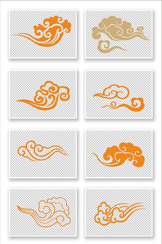 古风仿古祥云矢量图