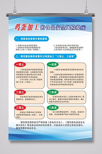 鸡蛋加工食品安全风险提示