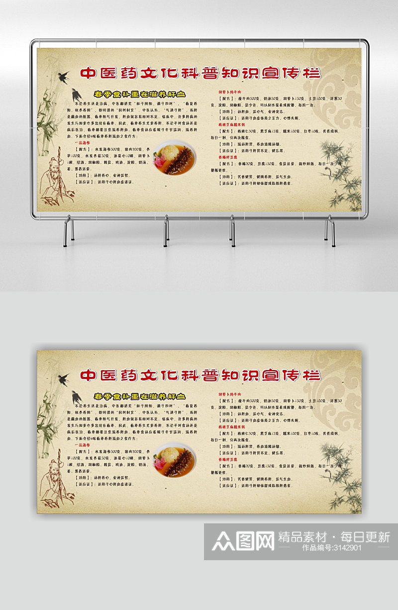 中医药文化科普知识展板宣传栏素材