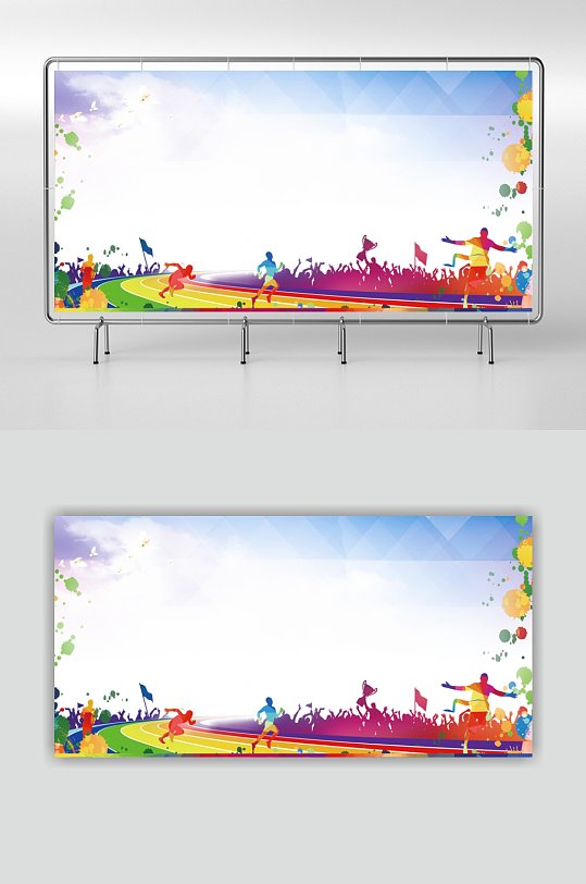 校园运动活力免扣背景展板-众图网