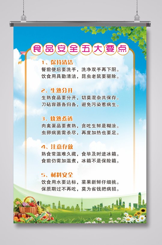 校园学校食品安全五大要点