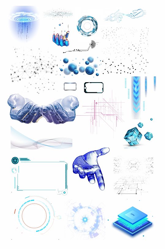 科技感免扣元素素材