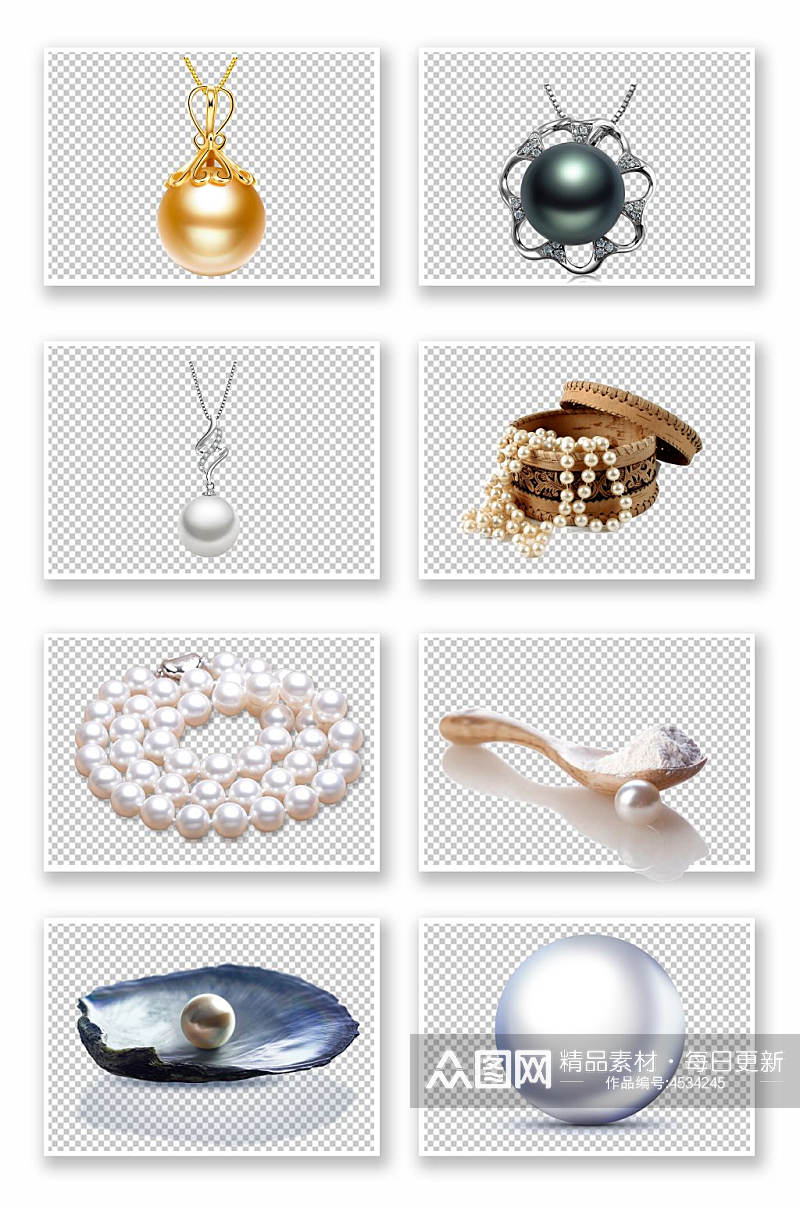 珍珠免抠元素免抠4素材