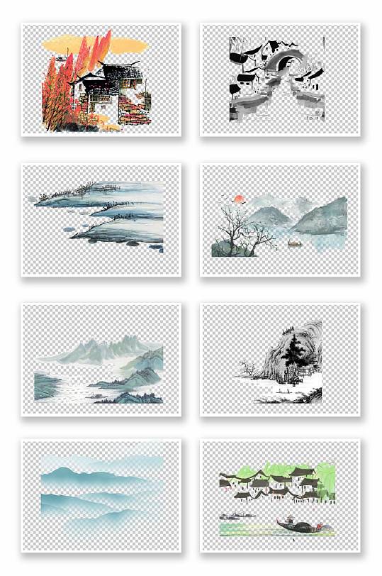 中国山水风景免抠元素1-众图网