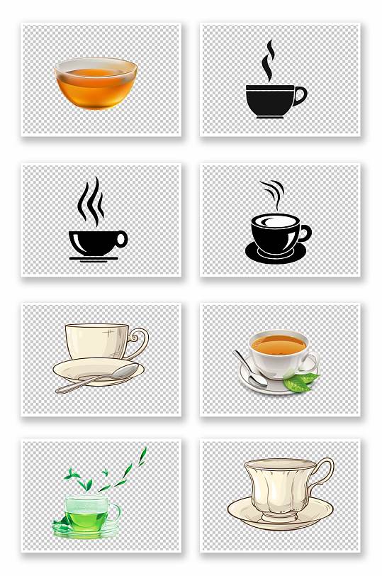 卡通茶杯茶水免抠元素3