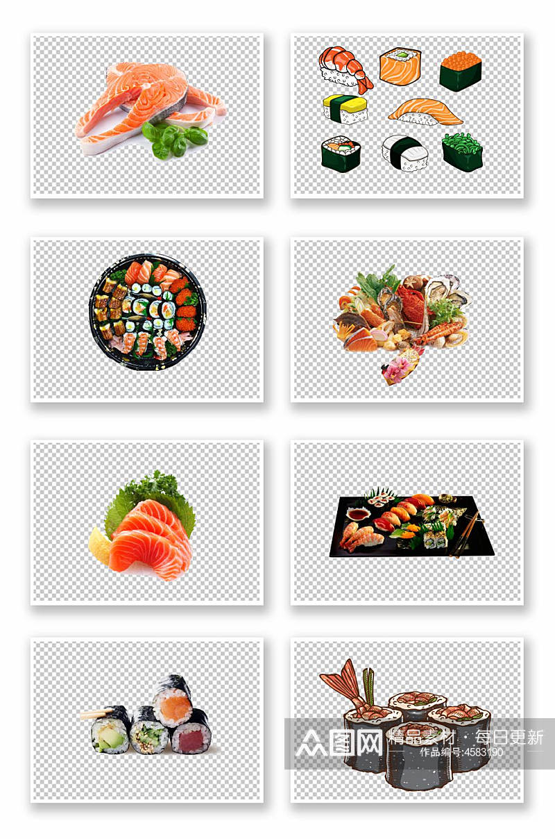 日本寿司刺身免抠素材素材