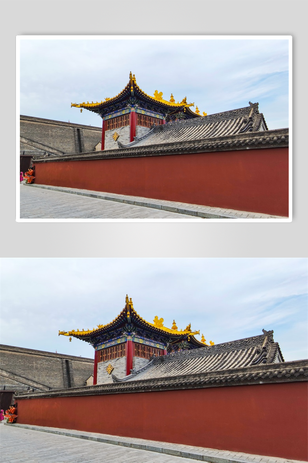 西安城墙脚下广仁寺藏传佛教寺院建筑素材