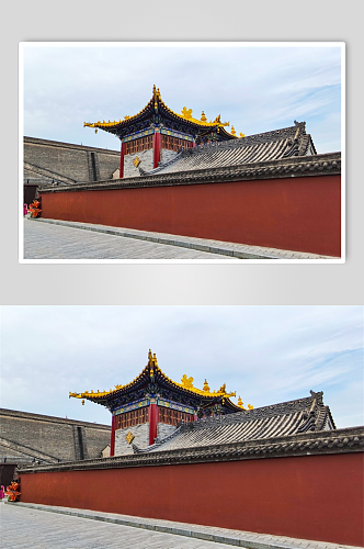 西安城墙脚下广仁寺藏传佛教寺院建筑