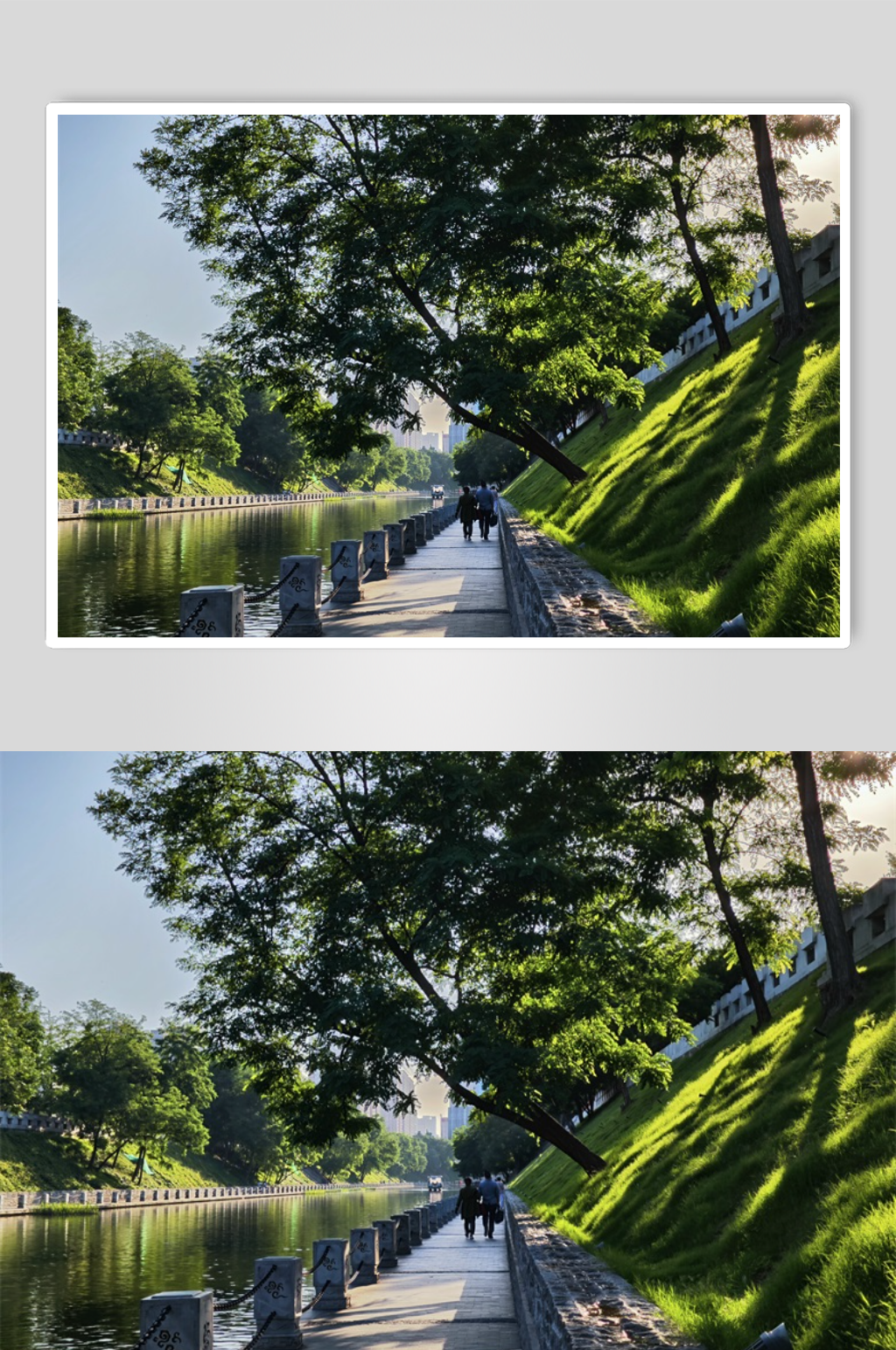 西安护城河景区风光素材