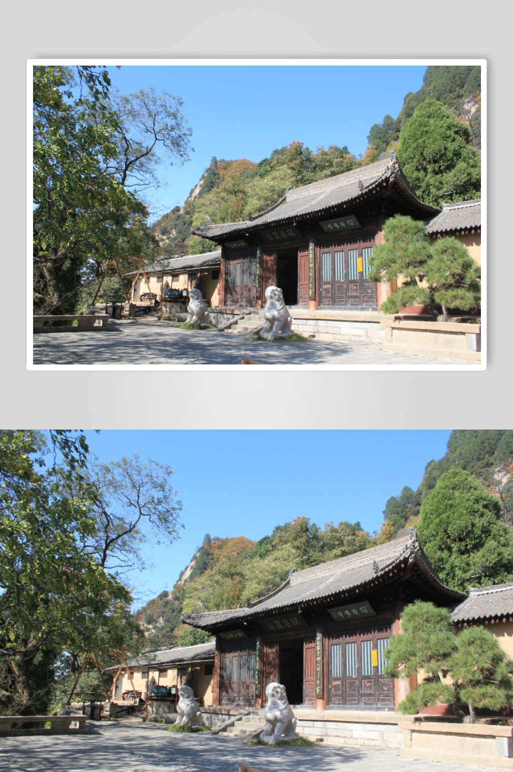 西安长安区净业寺秋景3素材