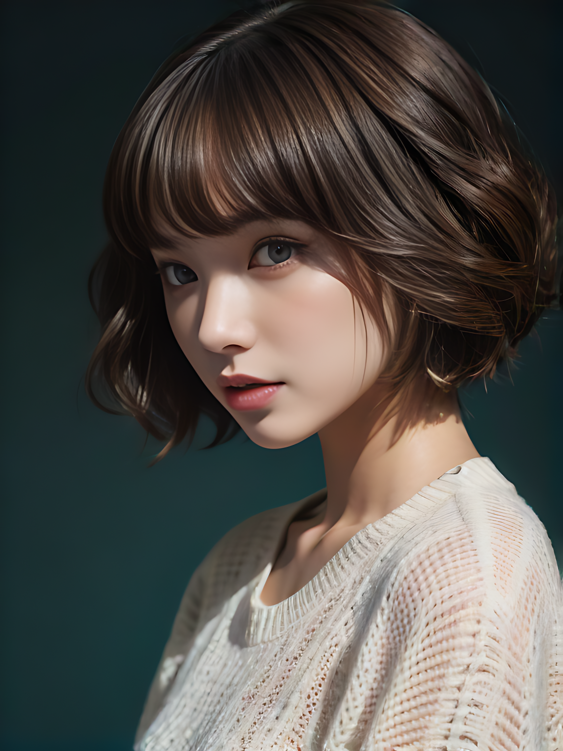 卷发美女写实摄影AI数字艺术素材