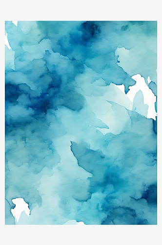 蓝色水粉抽象背景AI数字艺术