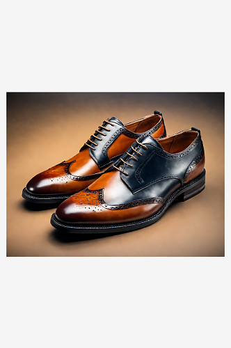 摄影风男士皮鞋产品图AI数字艺术