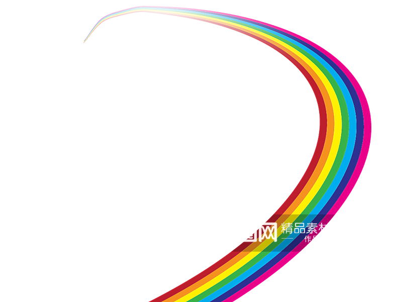 七色彩虹免抠元素素材