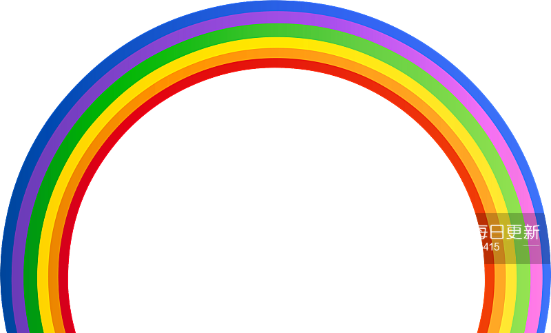 七色彩虹免抠元素素材