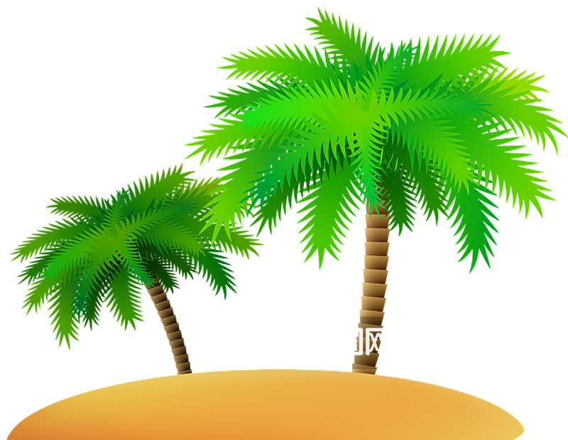 棕榈树免抠背景元素素材