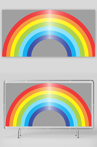 七色彩虹免抠元素