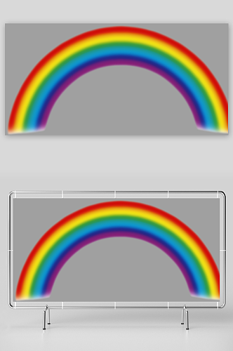 七色彩虹免抠元素