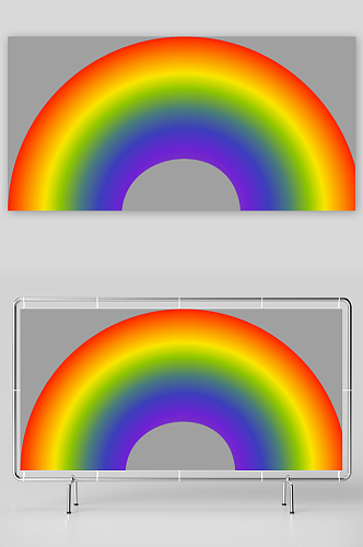 七色彩虹免抠元素