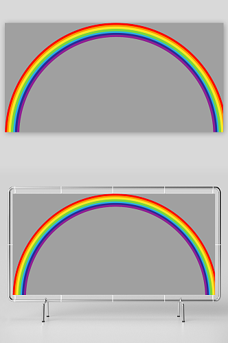 七色彩虹免抠元素