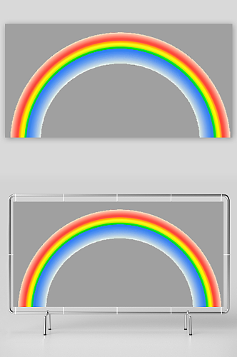 七色彩虹免抠元素