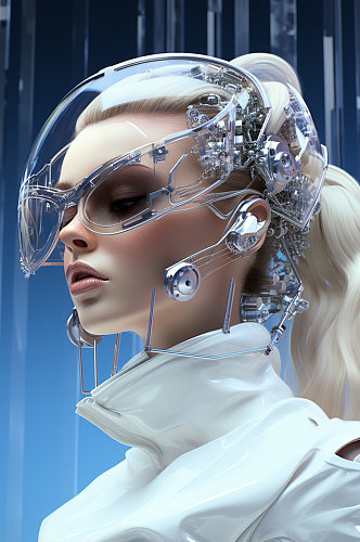 AI数字艺术未来人类科技01