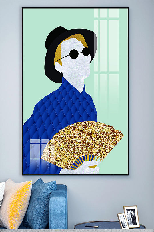 现代简约抽象人物装饰画