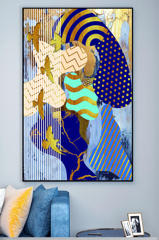 抽象几何质感装饰画