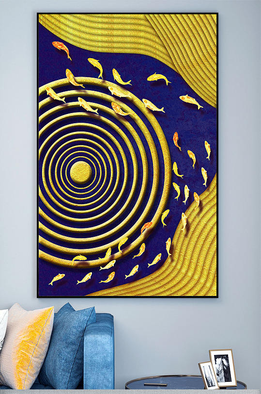 新中式抽象鱼图片-新中式抽象鱼素材下载-众图网