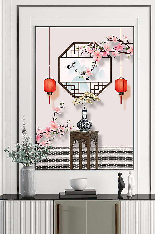 民俗装饰画小清新装饰画-众图网