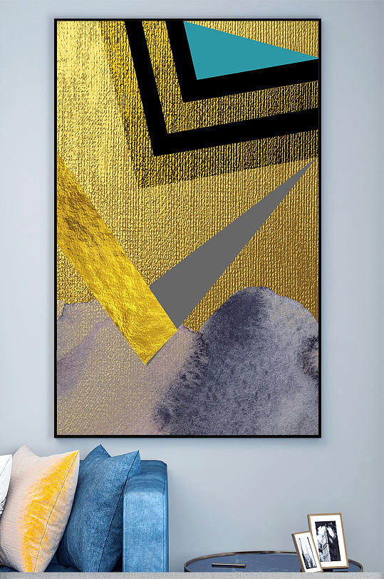 北欧风格抽象几何装饰画