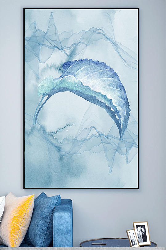 抽象线条风景图案装饰画