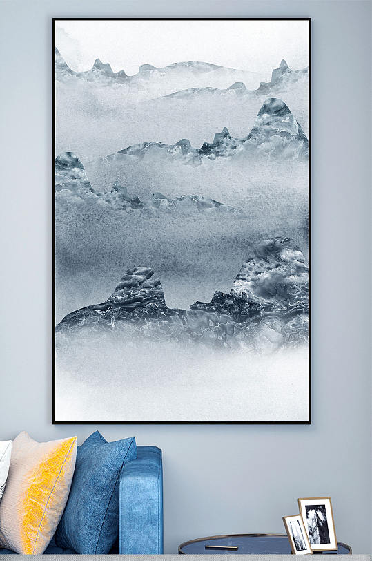 抽象山水风景云海装饰画