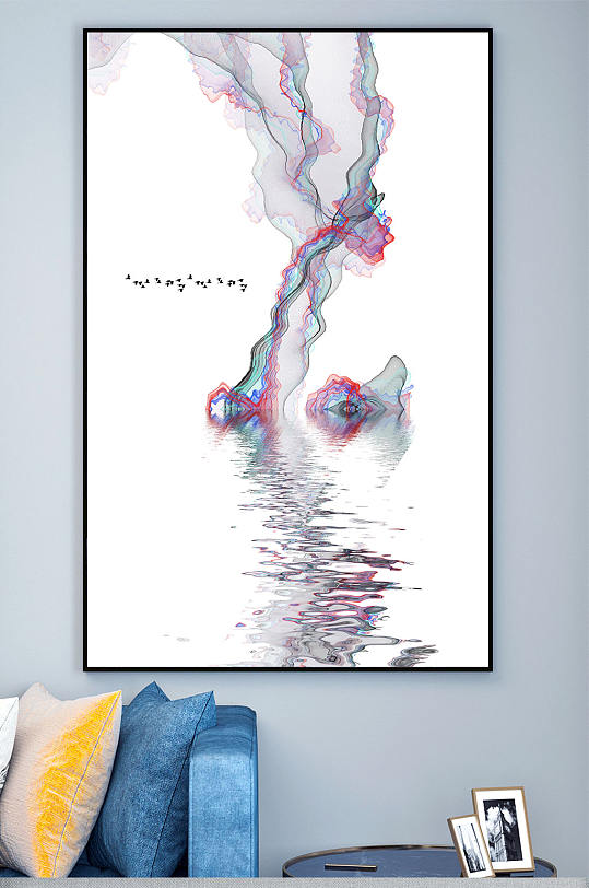 抽象画新中式装饰画-众图网