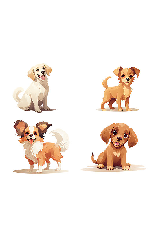 免扣小狗合集免抠元素-众图网