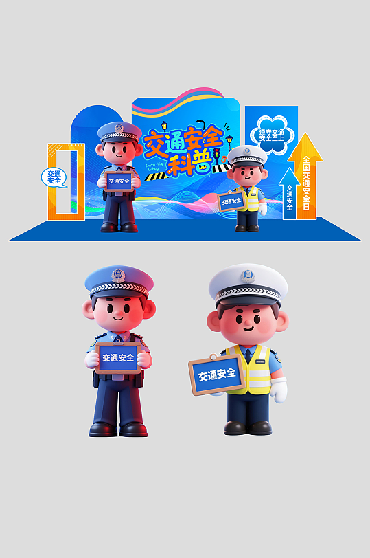 12月2日全国交通安全日打卡美陈-众图网