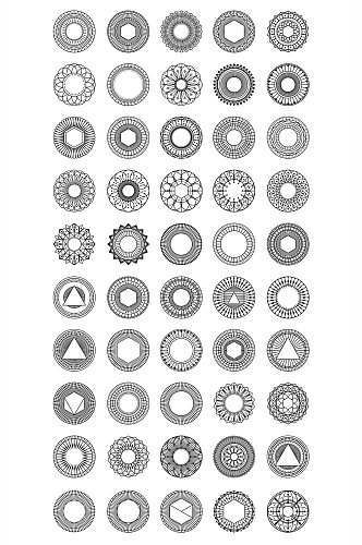 圆形几何图案PSD素材一