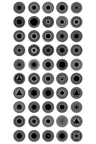 圆形几何图案PSD素材二