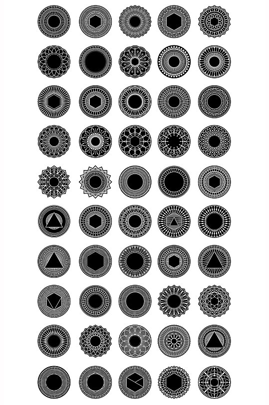圆形几何图案psd素材二