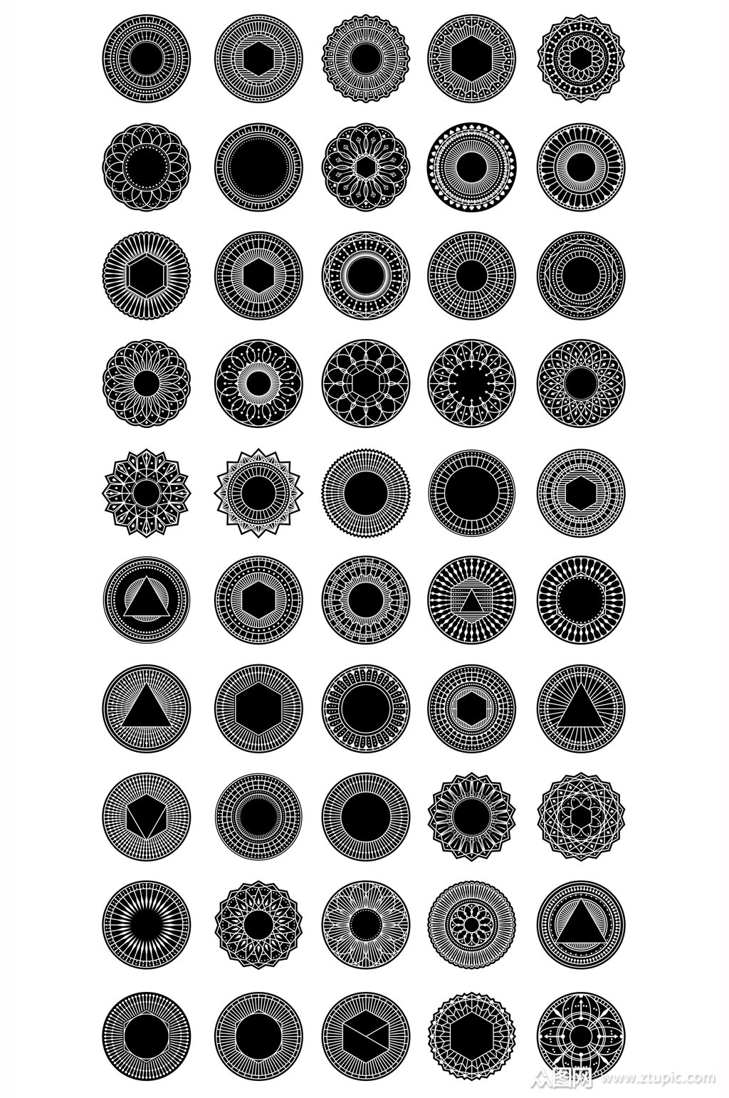 圆形几何图案psd素材二素材免费下载,本作品是由一月设计上传的原创免