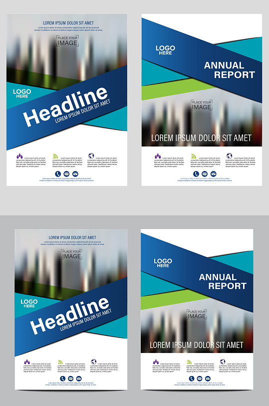 多层次质感精美宣传彩页-众图网