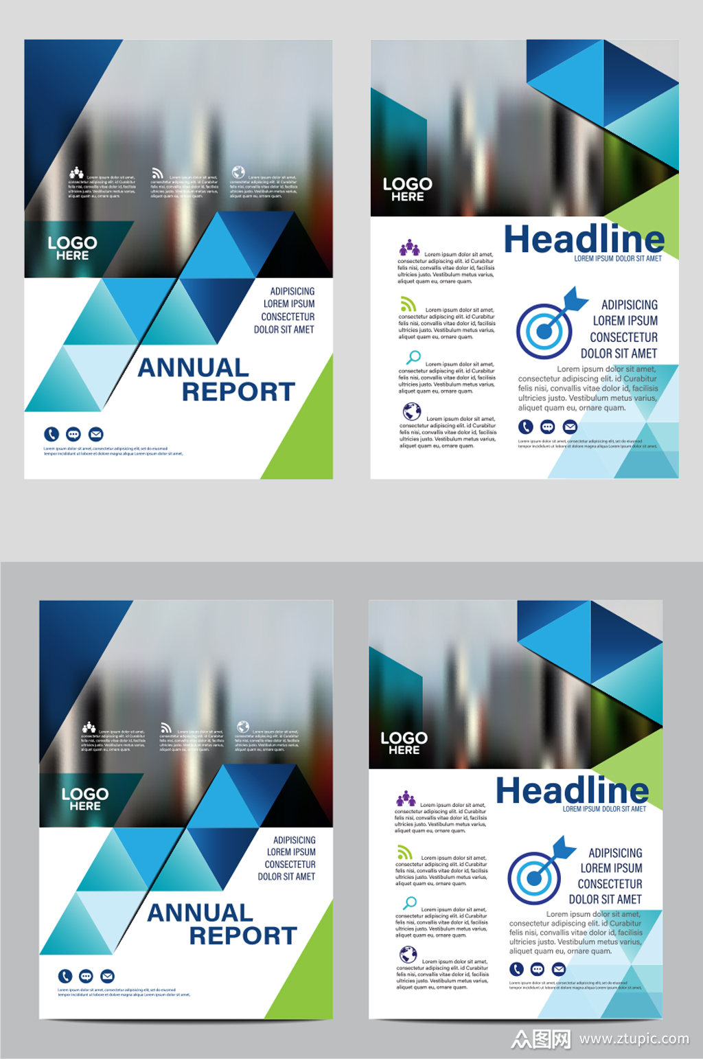 高档多层次精美宣传彩页素材