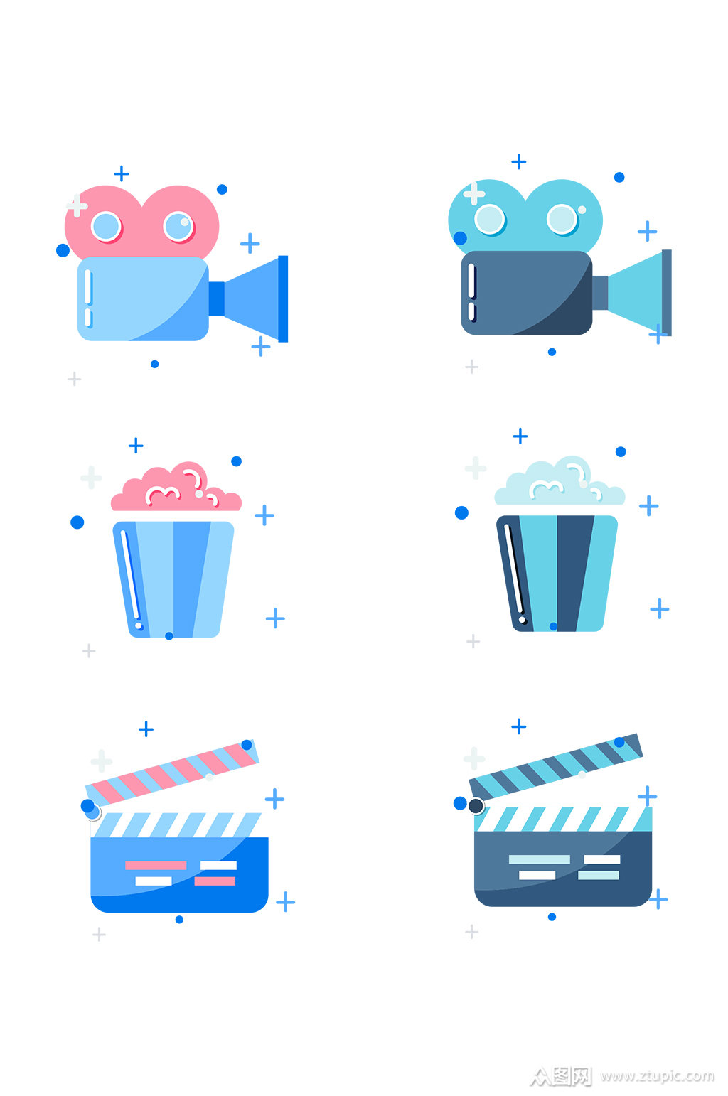 卡通手绘电影剪辑录像图标