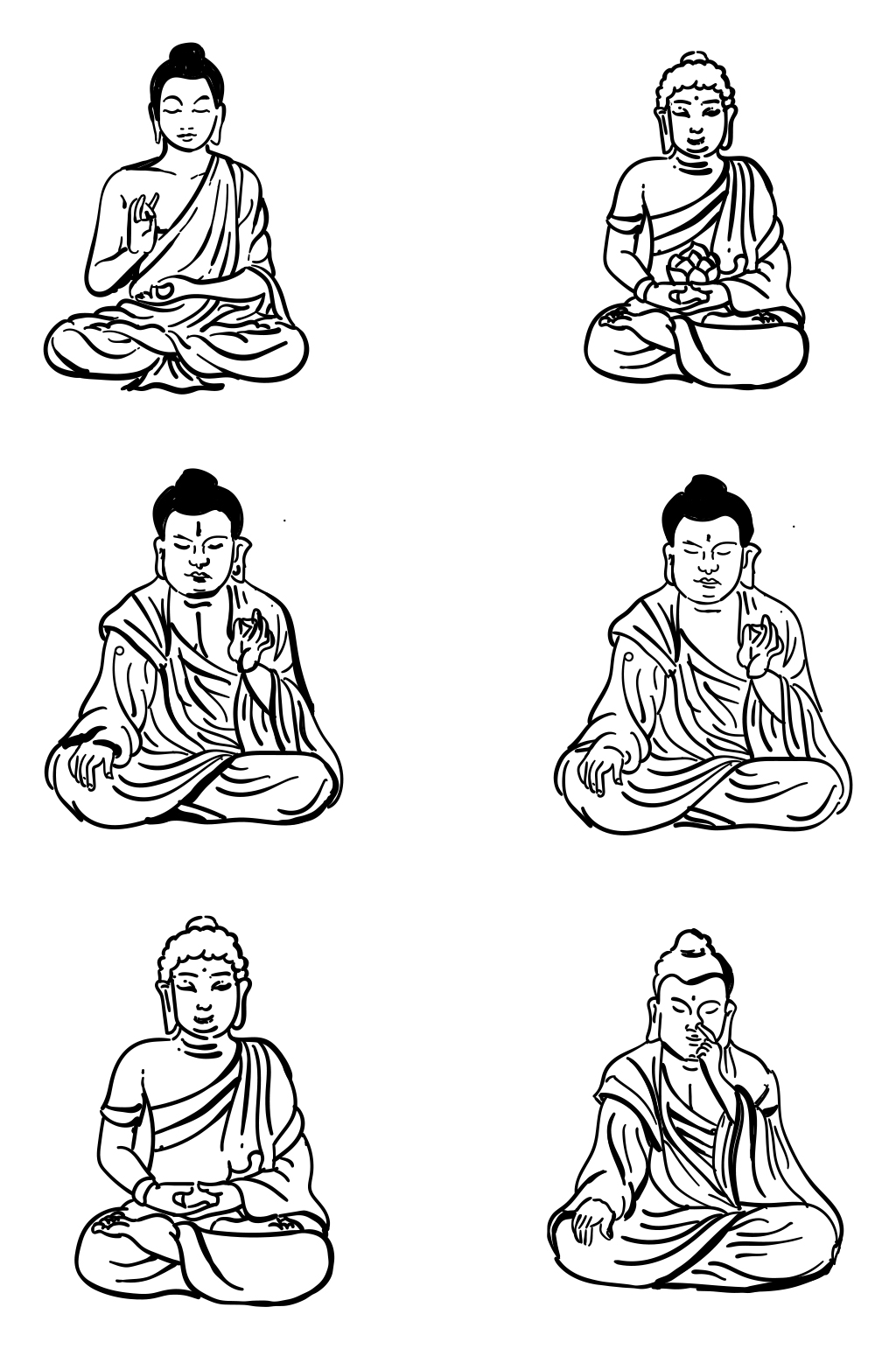 佛教手绘图片大全图片